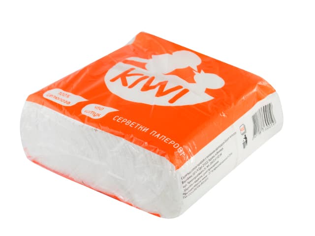 Серветки столові "Kiwi" (450шт) Барна білі Еко №0019 — фото товару | Канцелярський Сад