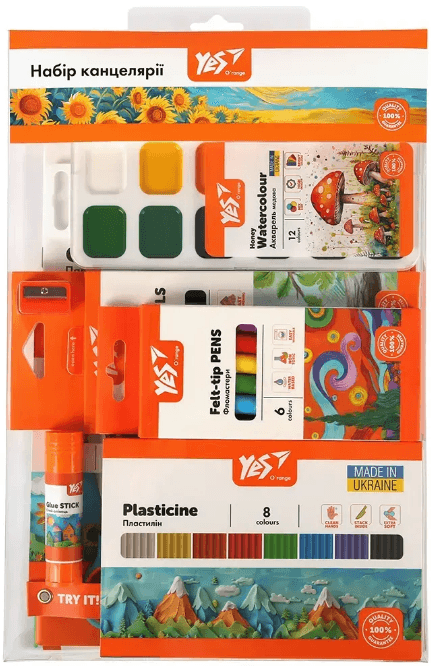 Набір канцтоварів 11 предм. "Yes" O'range №1/450222 — купити | Канцелярський Сад