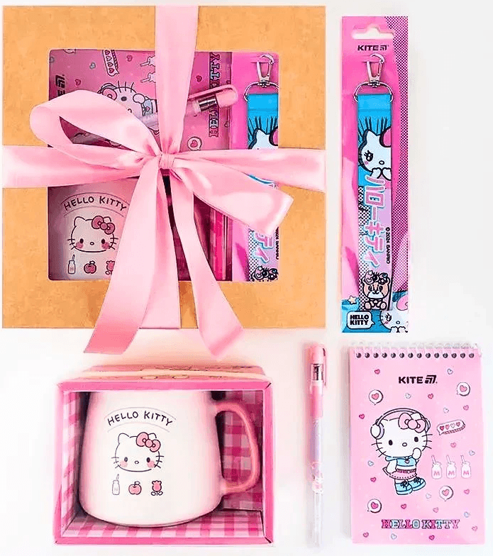 Набір подарунковий для школи "Kite" Hello Kitty 4предм. №HK26-211-1 — купити | Канцелярський Сад