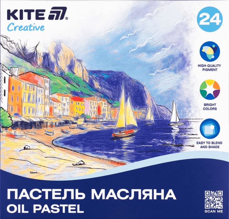 Пастель масл. "Kite" №K-200-24 Creative 24кольор. — купити | Канцелярський Сад
