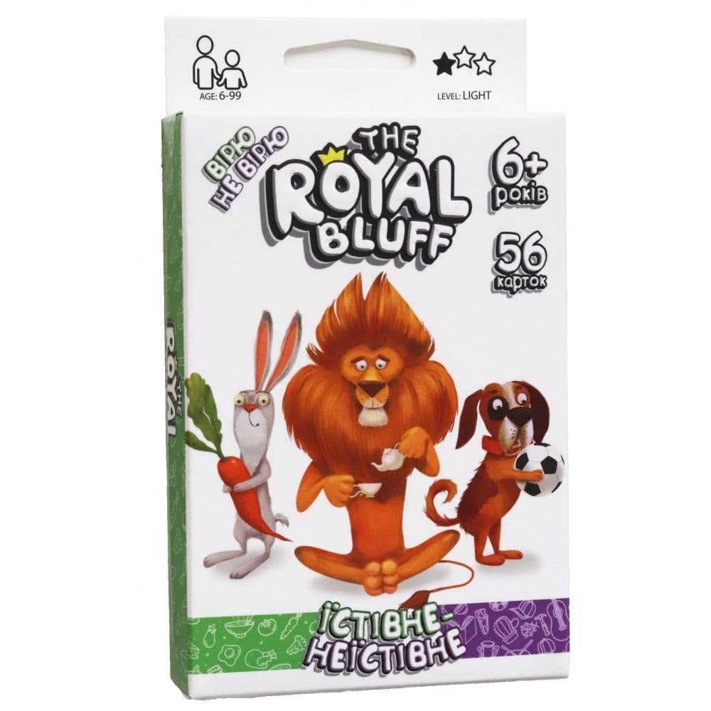 Гра "The Royal BLUFF" їстівне,не їстівне,картк.,укр.,"DankoToys" №RBL-02-01U — купити | Канцелярський Сад
