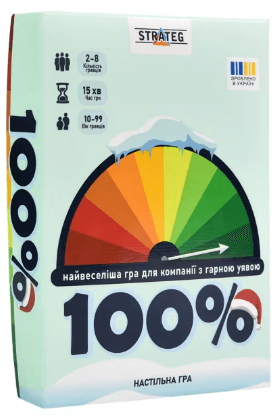Гра наст. "100%" укр. №30802/Strateg — купити | Канцелярський Сад