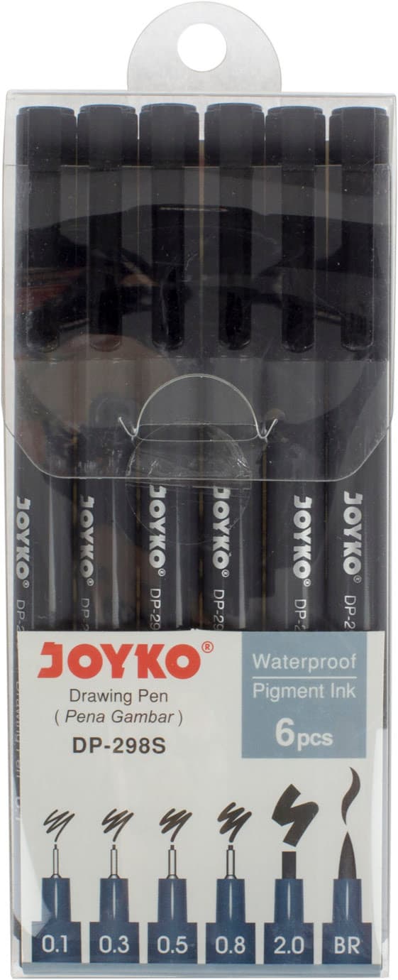 Набір лінерів "Joyko" №DP-298S 0,1;0,3;0,5;0,8;BR;2.0мм(6шт) — купити | Канцелярський Сад