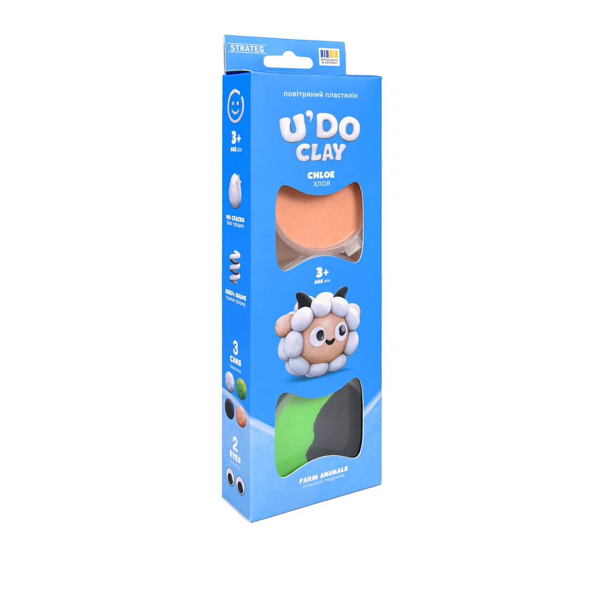 Набір для ліплення "U'do clay" Сільські тварини №31084 — купити | Канцелярський Сад