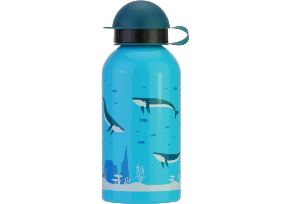 Пляшка для води метал. "CoolForSchool" 500мл Whale блакитна №CF61304 — купити | Канцелярський Сад