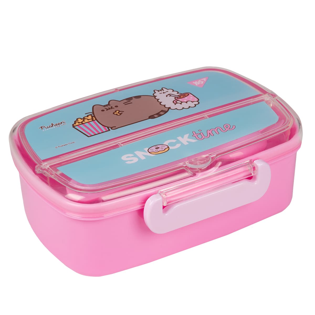 Ланч бокс пласт. "Yes" 750мл Pusheen,з приладдям №708161 — купити | Канцелярський Сад
