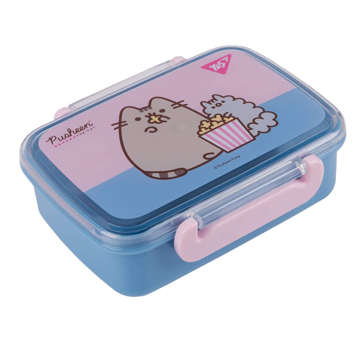 Ланч бокс пласт. "Yes" 420мл Pusheen блакитно-рожевий №708364 — купити | Канцелярський Сад