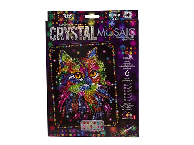 Набір креативної творчості "Crystal Mosaic" №CRM-01-01,02,03,04...10/DankoToys — купити | Канцелярський Сад