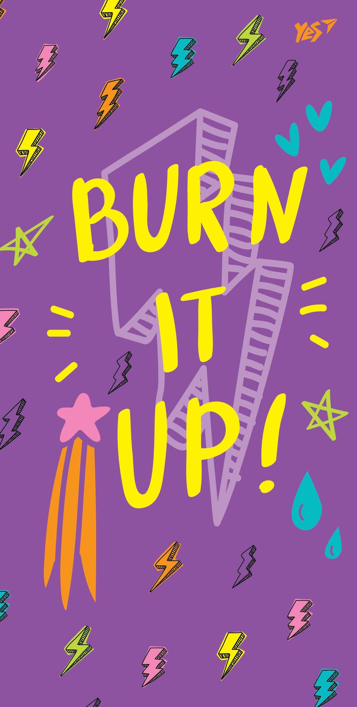 Блокнот В6+ 64арк. кліт. Burn it up! 7БЦ №151524/Yes — купити | Канцелярський Сад