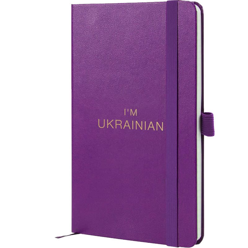 Блокнот А5 96арк. кліт. тв. обкл. "Partner" Ukrain пурпурний №8201-17-2-A/Axent — купити | Канцелярський Сад