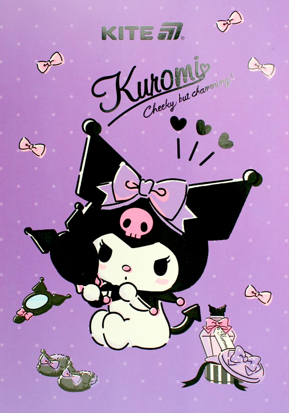 Блокнот А5 50арк. кліт. тв. обкл. Kuromi-2 №HK25-194-2/Kite — купити | Канцелярський Сад