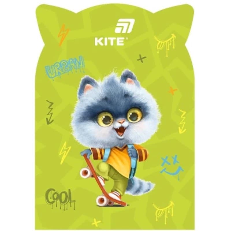 Блокнот А5 48арк. м'яка обкл. Skate cat №K25-461-1/Kite — купити | Канцелярський Сад
