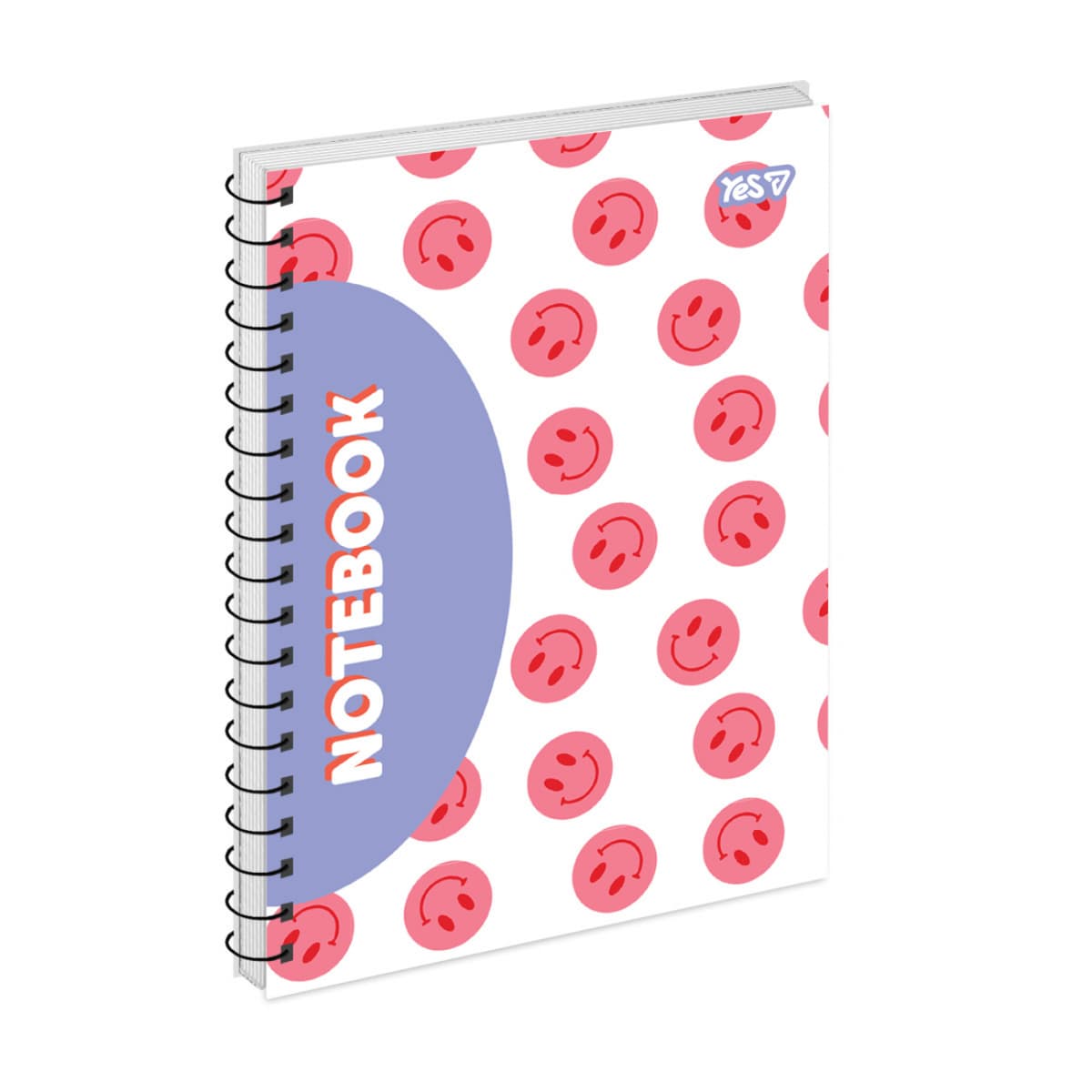 Блокнот пруж. бок А5 80арк. кліт. крафт Smiley and Flowers №152294/Yes — купити | Канцелярський Сад