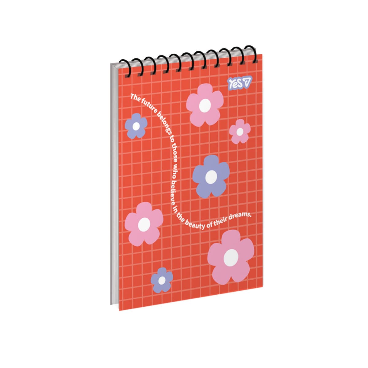 Блокнот пруж. верх. А6 80арк. кліт. карт. Smiley and Flowers №152295/Yes — купити | Канцелярський Сад