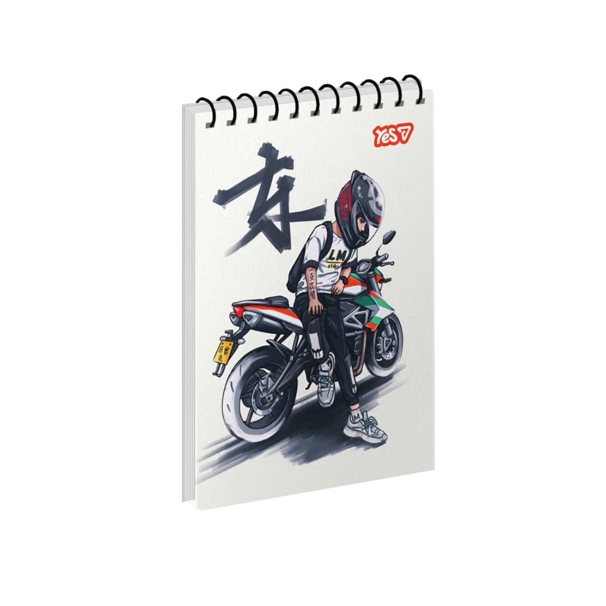 Блокнот пруж. верх. А6 80арк. кліт. карт. Moto №152300/Yes — купити | Канцелярський Сад