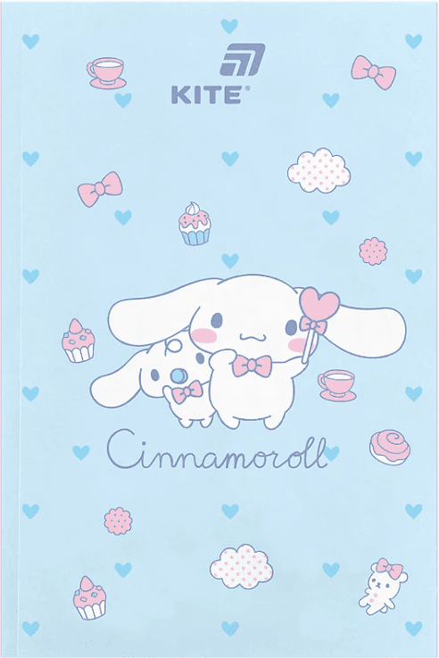 Блокнот А5 64арк. б/лін. м'яка обкл. Cinnamoroll термобіндер №CR26-193/Kite — купити | Канцелярський Сад