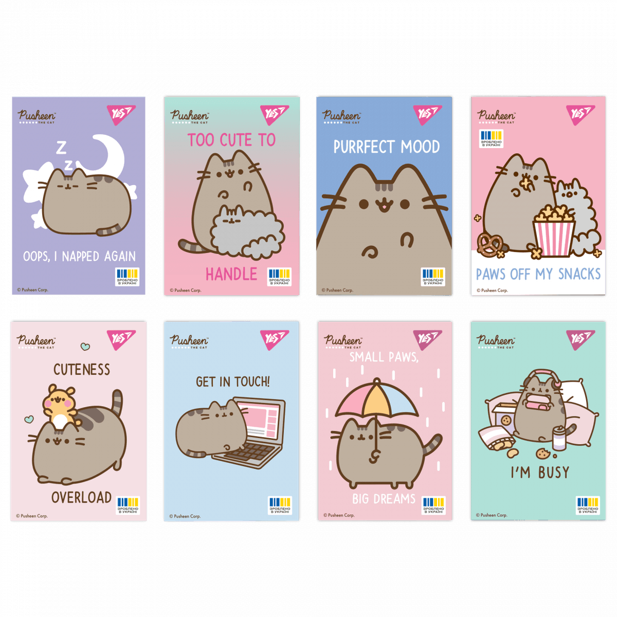 Блокнот А7 48арк. кліт. Pusheen №152111/Yes — фото товару | Канцелярський Сад