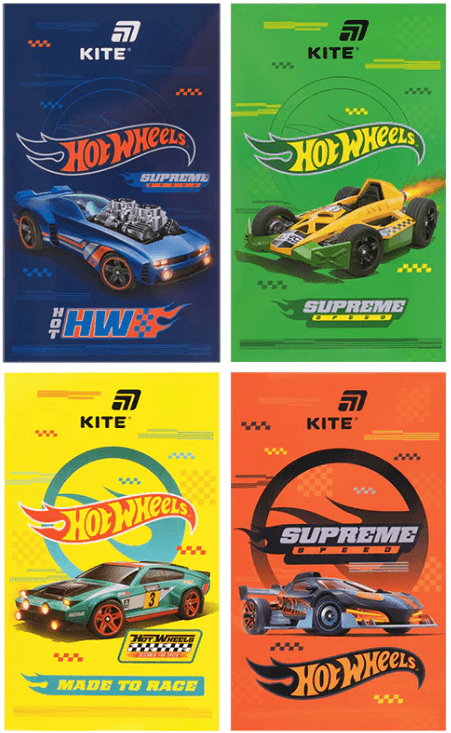 Блокнот А6 50арк. б/лін. тв. обкл. Hot Wheels №HW26-195/Kite — купити | Канцелярський Сад