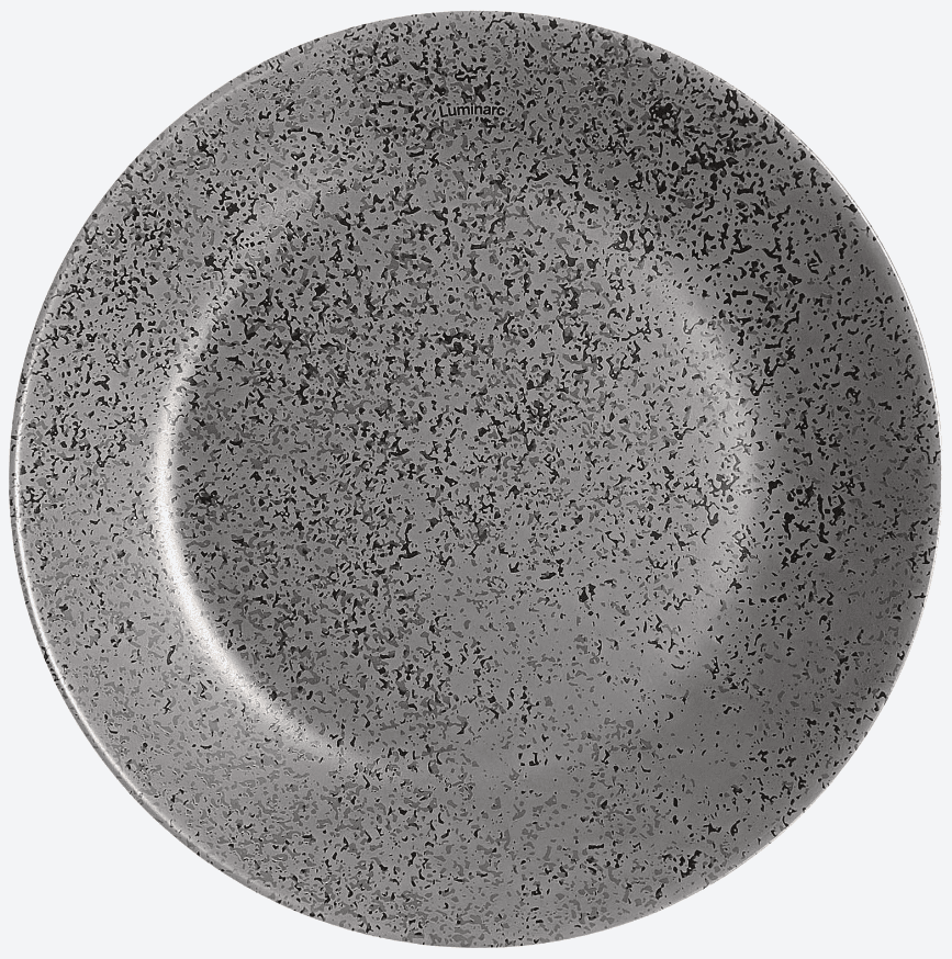 Тарілка десертна скло "Luminarc.Slate Black" 18см №V0117 — фото товару | Канцелярський Сад