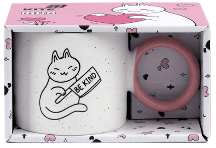 Чашка керам. 370мл "Be kind" в подар. кор-ці №K25-220-4/Kite — купити | Канцелярський Сад