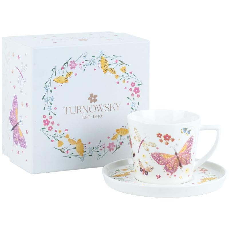 Чашка керам. 250мл "Turnowsky.Fairy Garden" з блюдцем,в подар. упаковці №2181-3-A-TR/Axent — купити | Канцелярський Сад