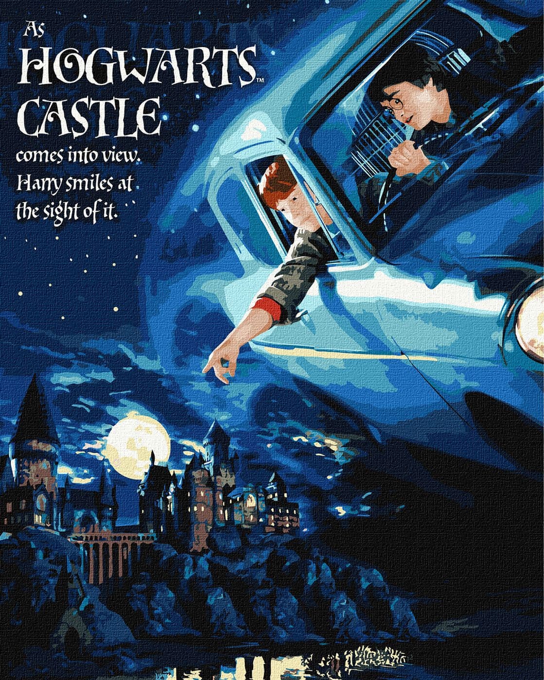 Картини по номерах акрил.WB "Harry Potter:Політ на авто з фарбами металік" 40х50см/Ідейка — фото товару | Канцелярський Сад