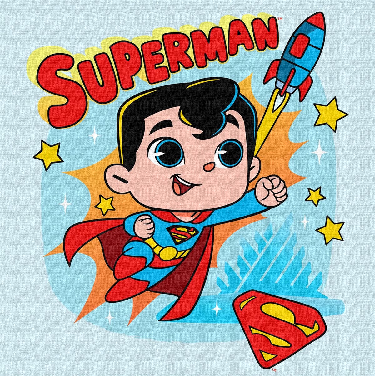 Картини по номерах акрил. для дітей "Superman: Політ до зірок" 25х25см №KHO1341/Ідейка — купити | Канцелярський Сад