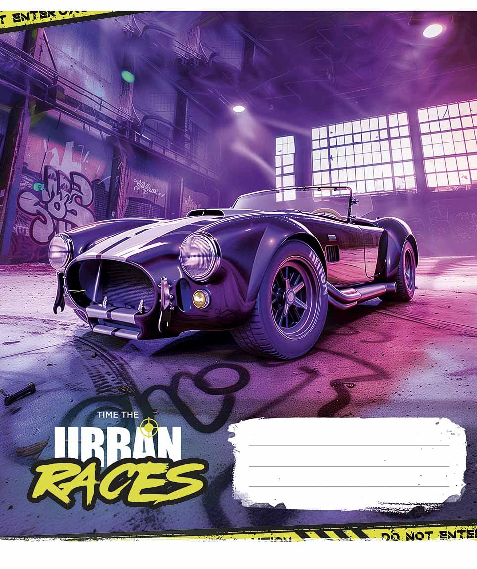 Зошит 48арк. кліт. Школярик "Time the urban races" ВД-лак №048-3439K — купити | Канцелярський Сад