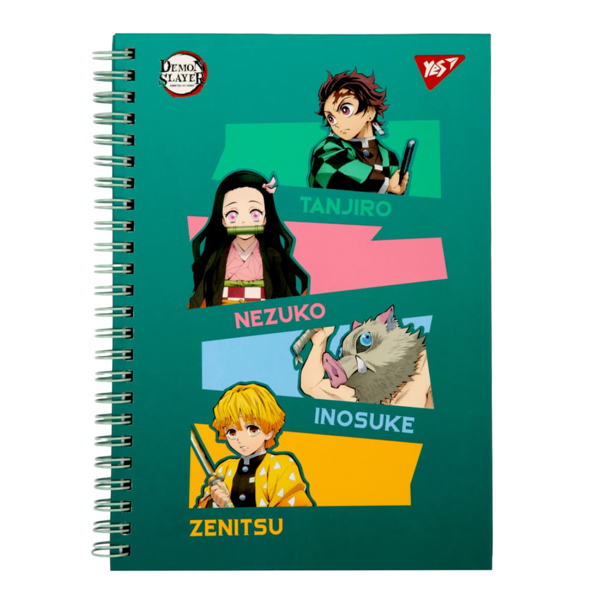 Блокнот пруж. А5 64арк. кліт. Demon Slayer 7БЦ №152022/Yes — купити | Канцелярський Сад