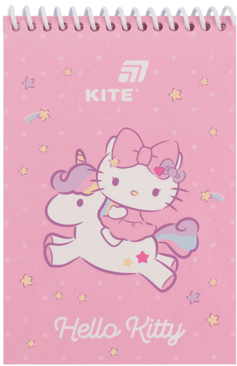 Блокнот пруж. А6 48арк. б/лін. пласт. Hello Kitty №HK26-196-1/Kite — купити | Канцелярський Сад