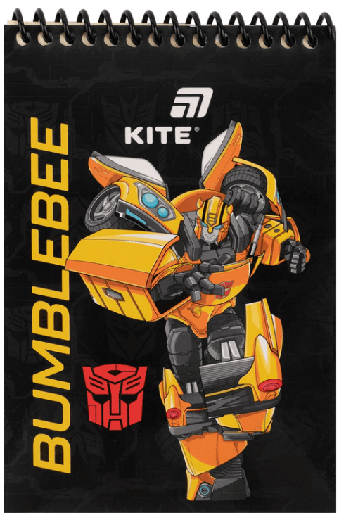Блокнот пруж. А6 48арк. б/лін. пласт. Transformers №TF26-196/Kite — купити | Канцелярський Сад