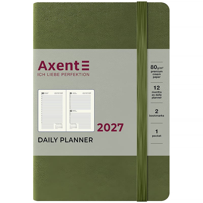 Щоден. А6 "Axent" дат2027 Pocket Strong хакі №8833-27-65-A — купити | Канцелярський Сад