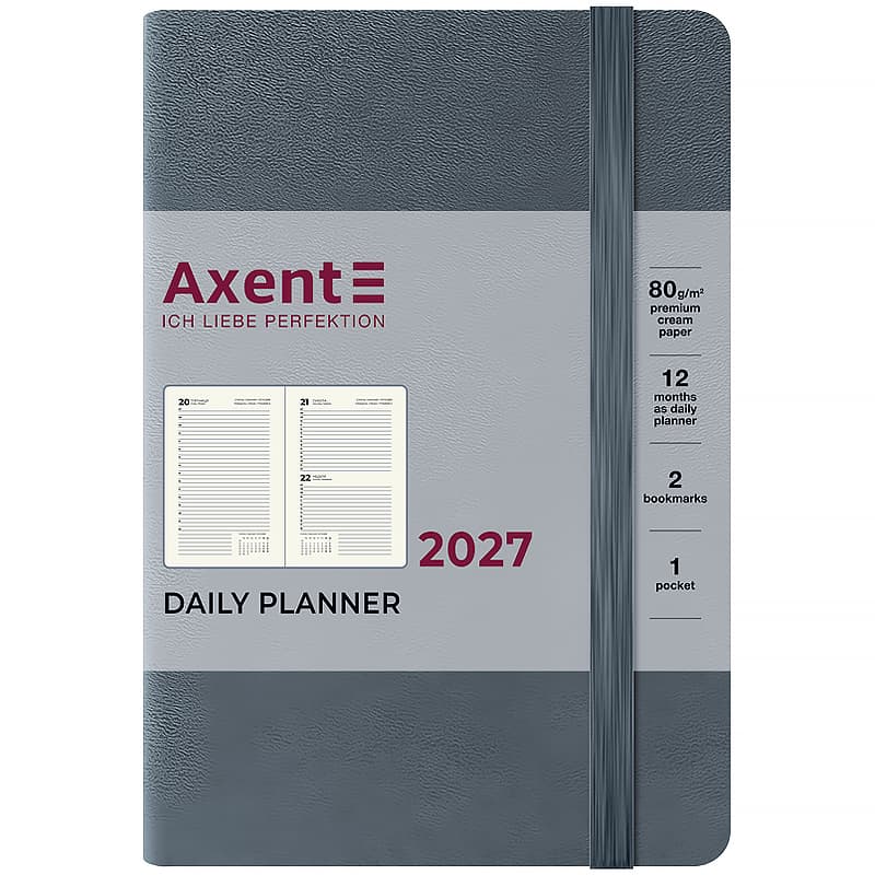 Щоден. А6 "Axent" дат2027 Pocket Strong сірий №8833-27-62-A — купити | Канцелярський Сад
