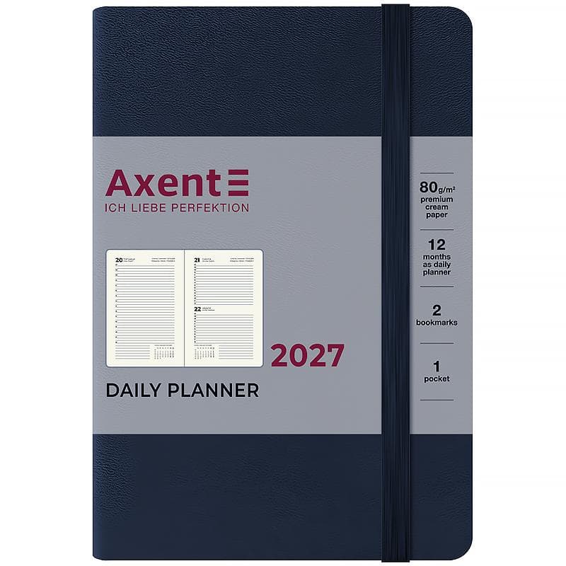 Щоден. А6 "Axent" дат2027 Pocket Strong синій №8833-27-02-A — фото товару | Канцелярський Сад