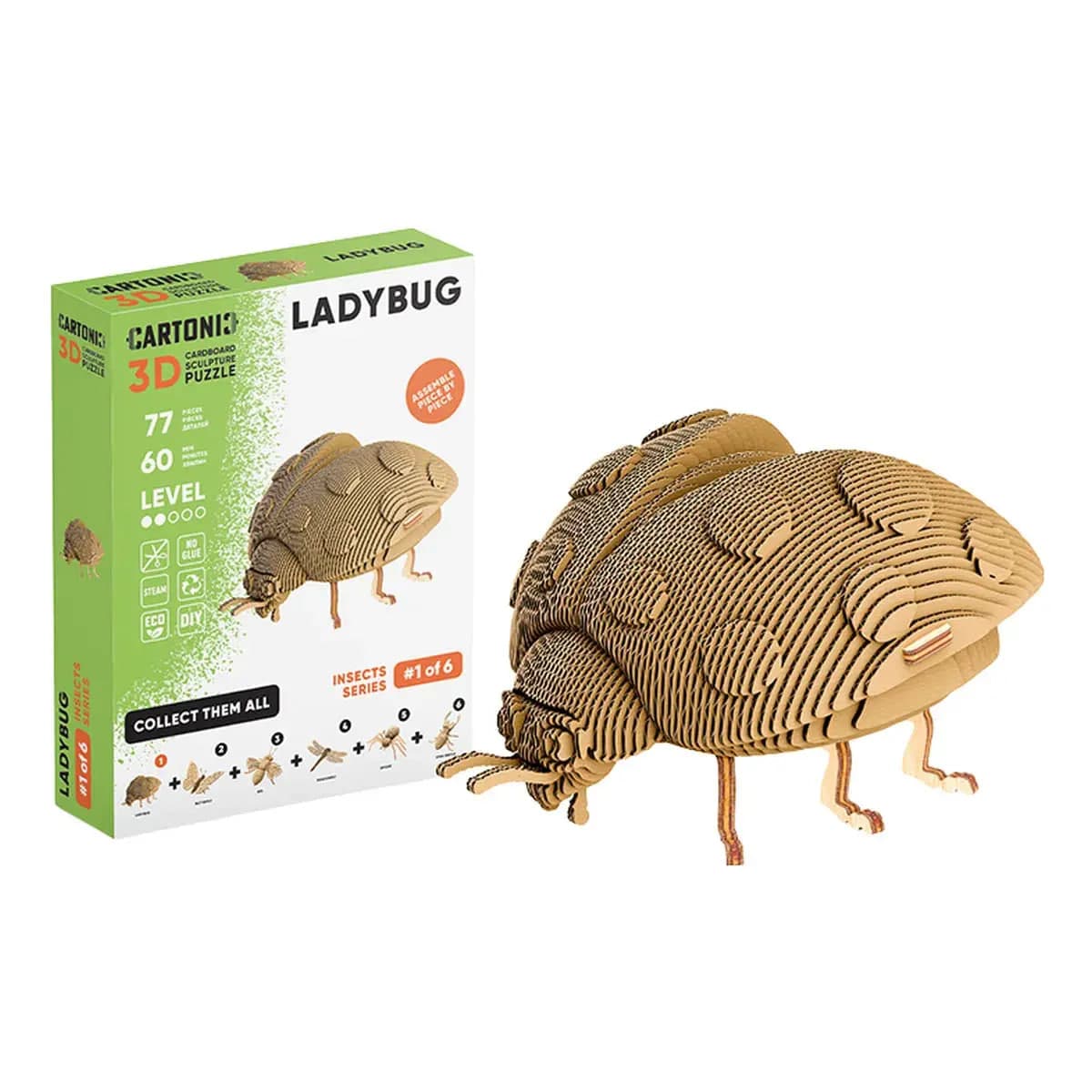 Пазли 3D "Cartonic" Collectible LadyBug 77дет. — фото товару | Канцелярський Сад