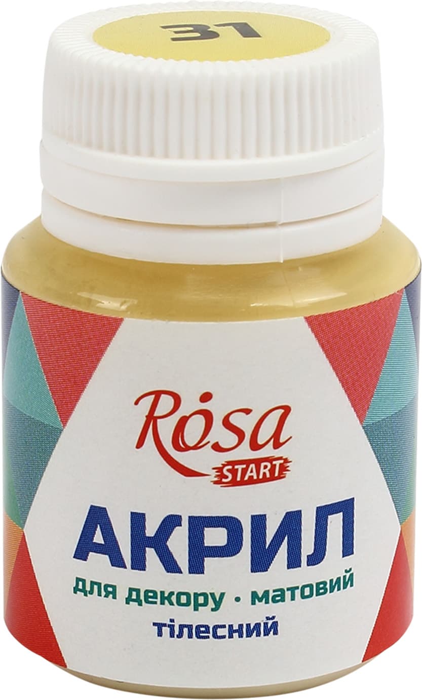 Акрил для декору "Rosa Talent" 20мл №20031/9214/31 матовий тілесний — фото товару | Канцелярський Сад