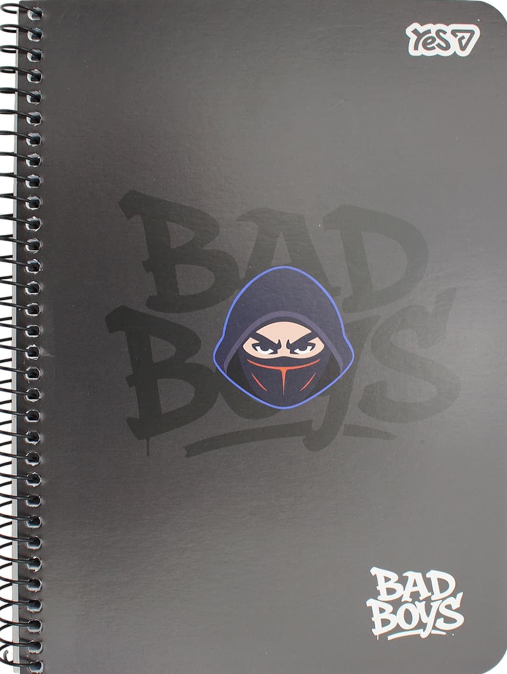 Блокнот пруж. А5 80арк. кліт. карт. обкл. ВД-лак Bad boys №152440/Yes — фото товару | Канцелярський Сад