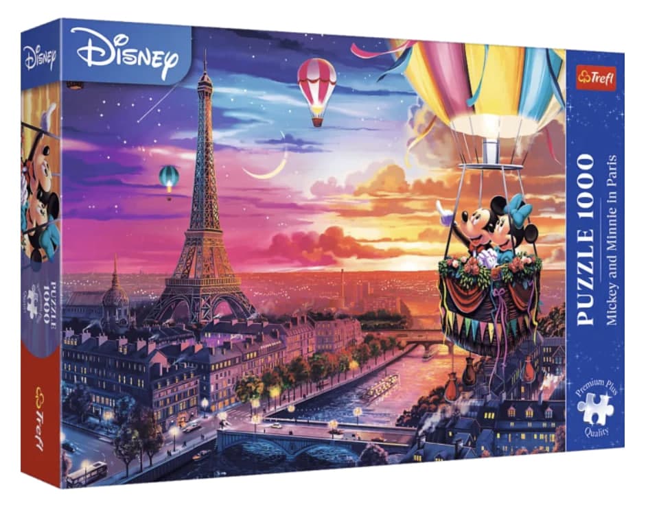 Пазли Trefl 1000ел. Disney Міккі та Мінні в Парижі №10917 — купити | Канцелярський Сад