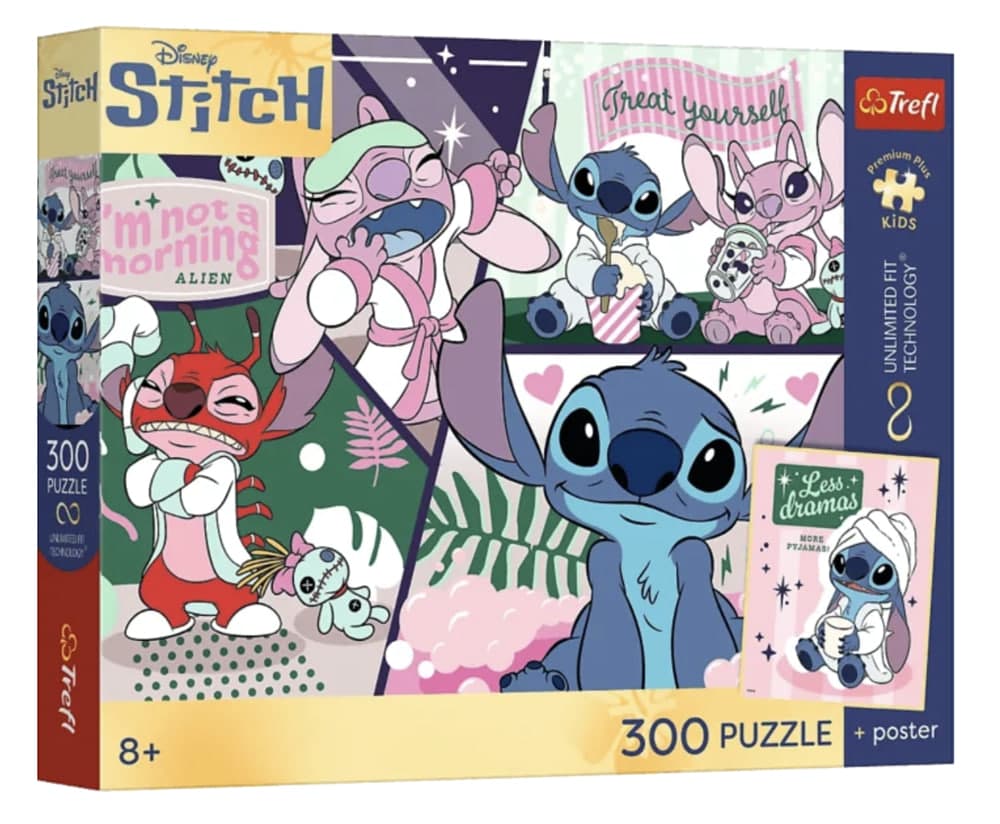 Пазли Trefl 300ел. Premium Plus Kids Disney Lilo&Stitch Космічний дует №23048 — купити | Канцелярський Сад