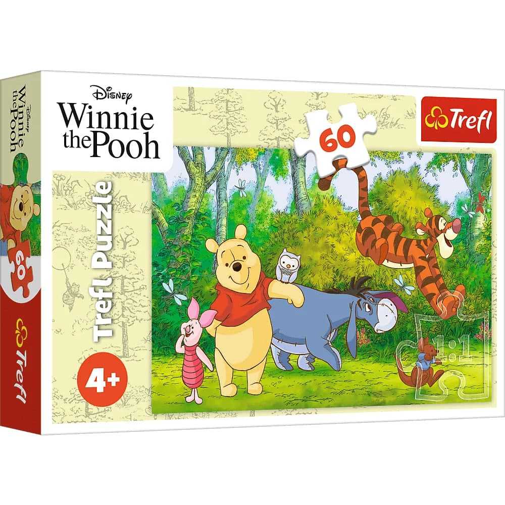 Пазли Trefl 60ел. Disney Winnie the Pooh Смачний мед №17411 — купити | Канцелярський Сад