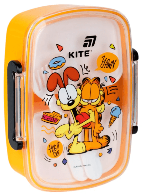 Ланч бокс пласт. "Kite" 750мл Garfield з наповненням №GF26-181 — купити | Канцелярський Сад