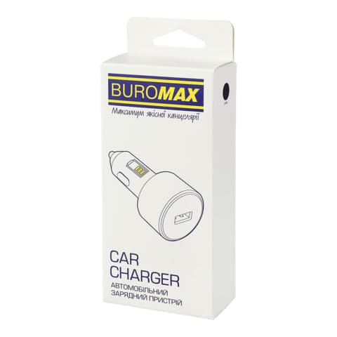 Зарядний пристрій авто Buromax №BM.0633 USB-A 5V/3A 18w чорний — купити | Канцелярський Сад