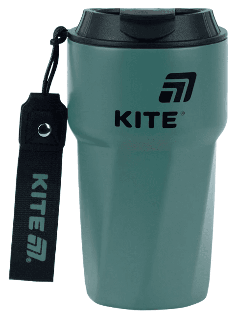 Термочашка метал. 0,45л "Kite" зелена №K26-1220-2 — купити | Канцелярський Сад