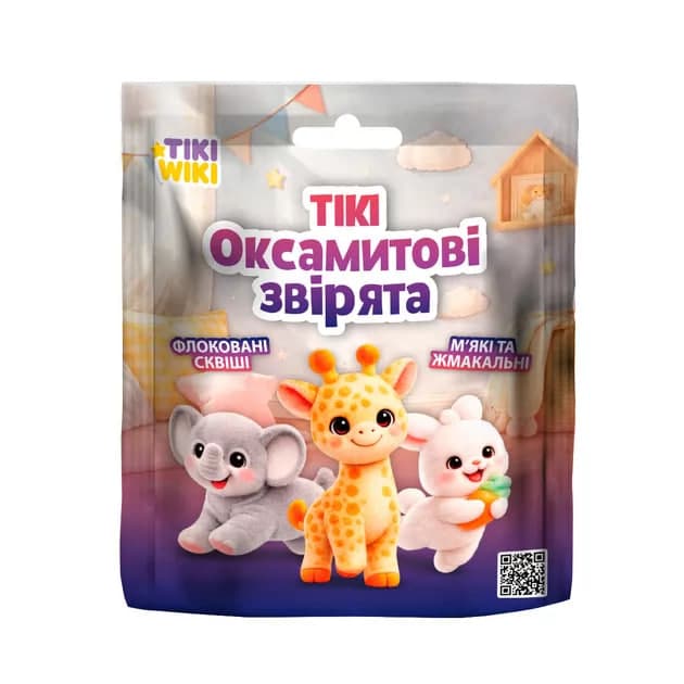 Стретч-іграшка "Tiki Wiki Max" Тікі Оксамитові звірята №KD-ZRDW2025011/КіддіСвіт — купити | Канцелярський Сад