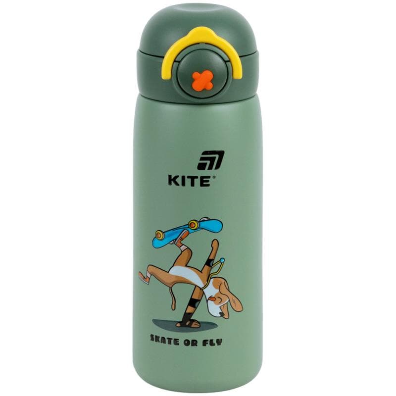 Термопляшка метал. 0,43л "Kite" Skate of fly №K26-1221-1 — купити | Канцелярський Сад