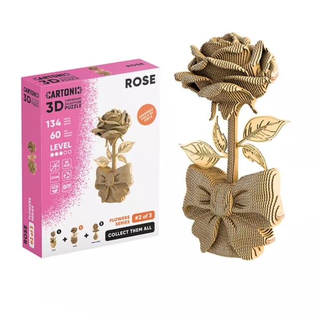 Пазли 3D "Cartonic" Collectible Rose 134дет. — фото товару | Канцелярський Сад