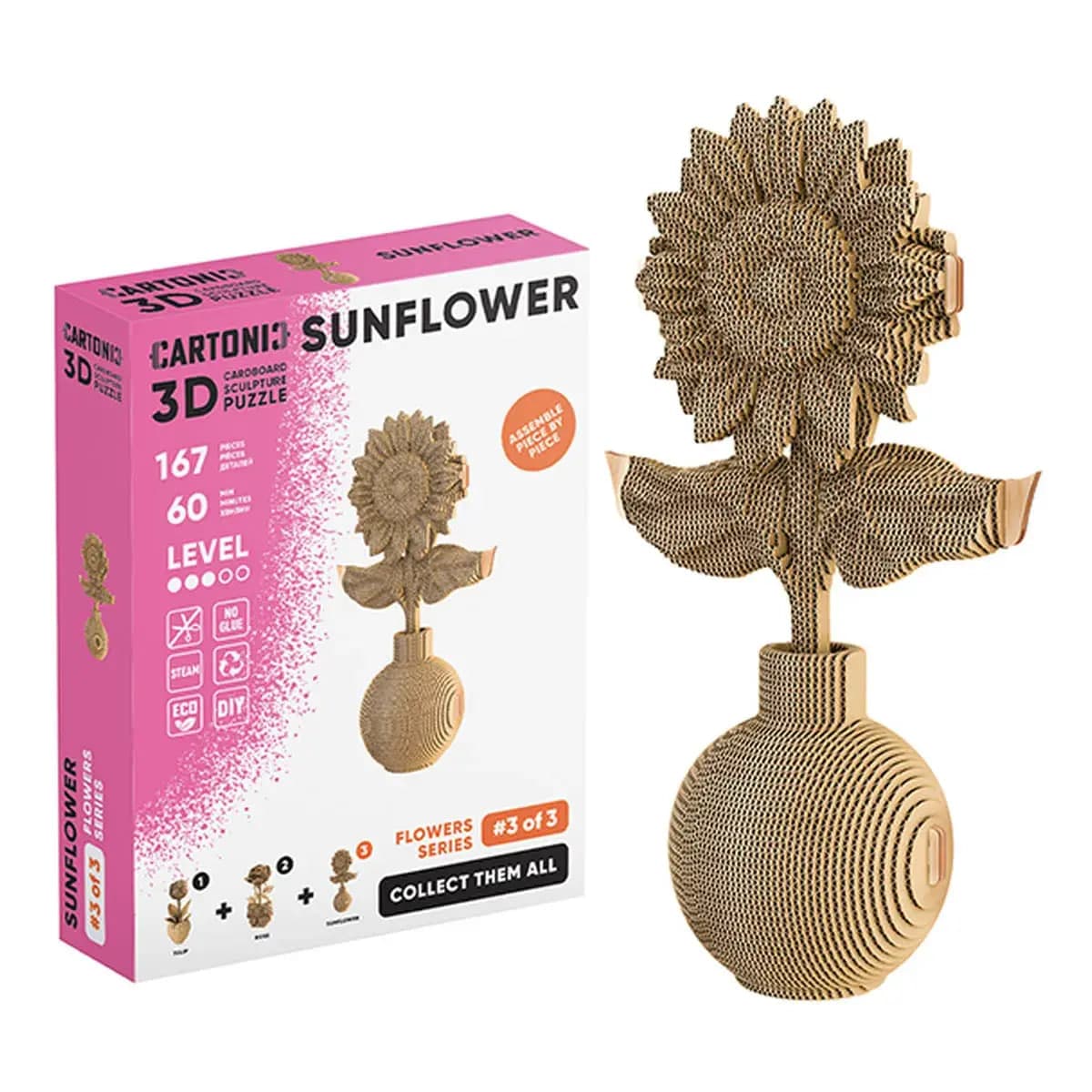 Пазли 3D "Cartonic" Collectible Sunflower 200дет. — купити | Канцелярський Сад
