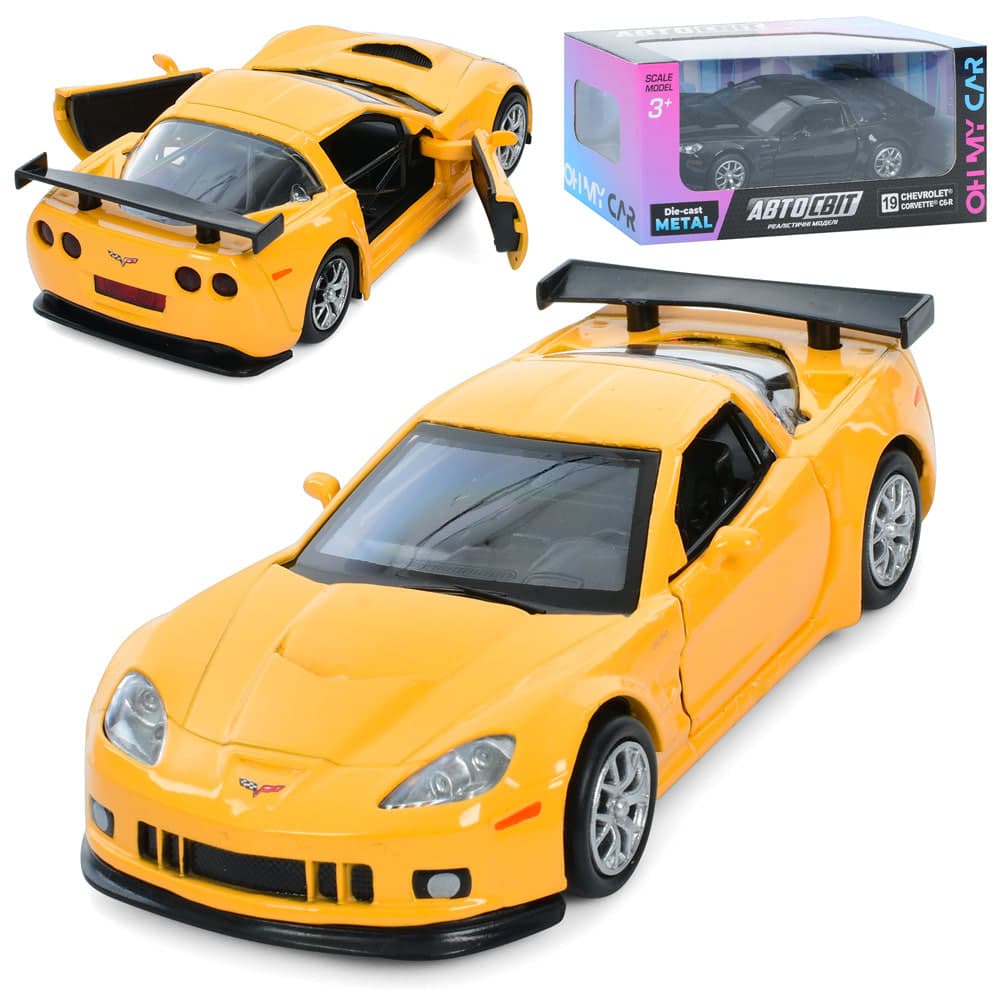 Машина метал. інер-а, "Автосвіт" Chevrolet Corvette C6-R 12см,гумові колеса №AS-3079 — купити | Канцелярський Сад