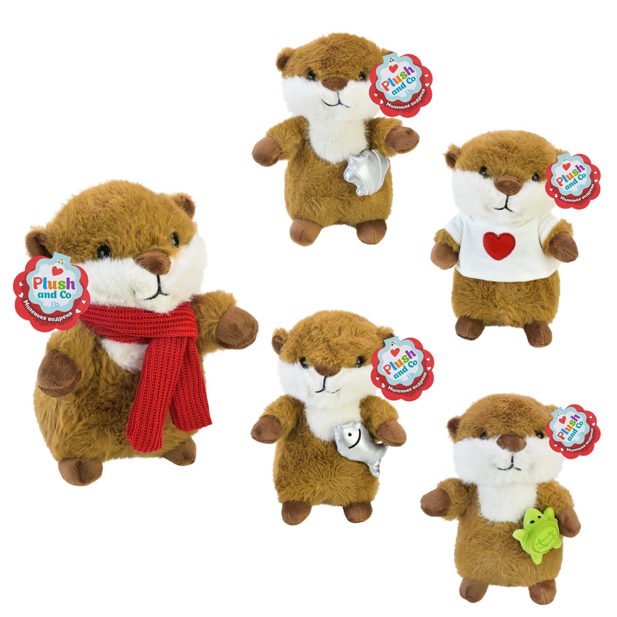 М'яка ігр. "Plush and Co" видреня 15х20х22см 5кольорів №PLC25008(10)(60) КІ — фото товару | Канцелярський Сад