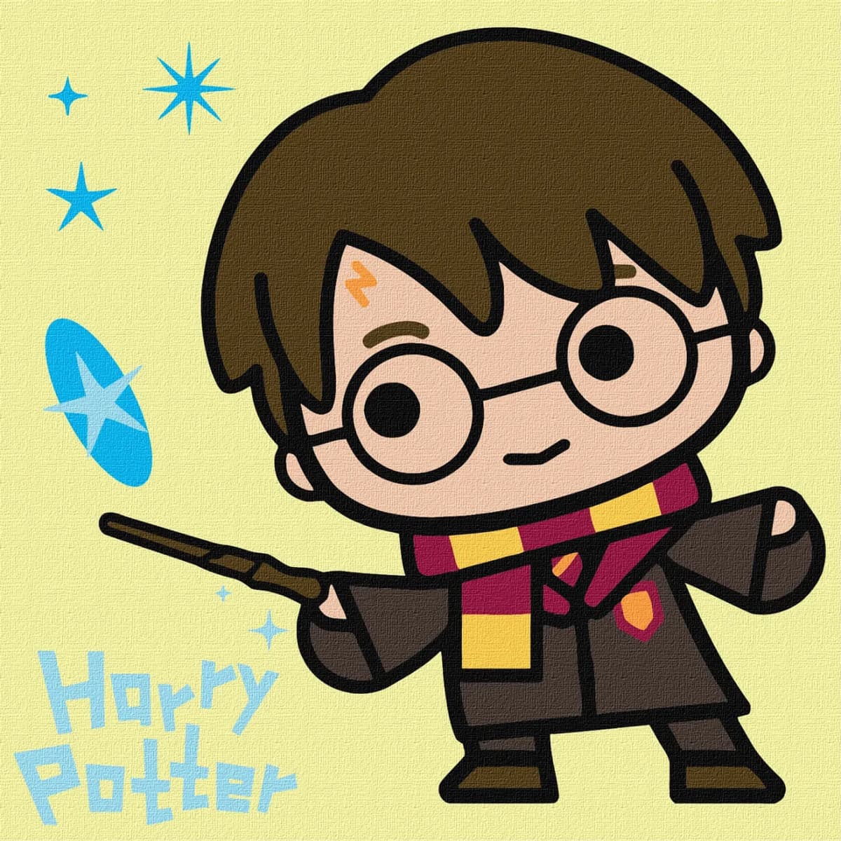 Картини по номерах акрил. WB"Harry Potter: Чари під зірками" для дітей 25х25см /Ідейка — фото товару | Канцелярський Сад
